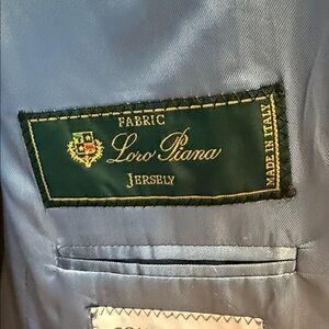 Loro Piana Teal Checkered Blazer